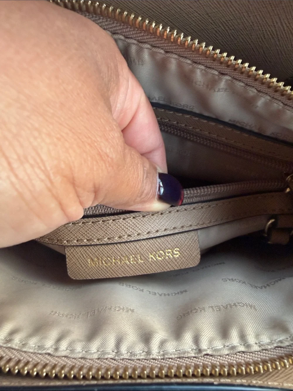 Michael Kors Black Tote with Gold Accents